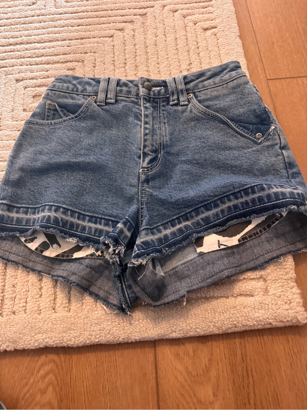 Aje High-Waist Classic Blue Denim Girls‎ Shorts
